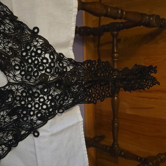 Handmade black lace collar - Picture 2 of 5